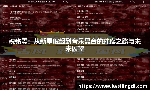 祝铭震：从新星崛起到音乐舞台的璀璨之路与未来展望